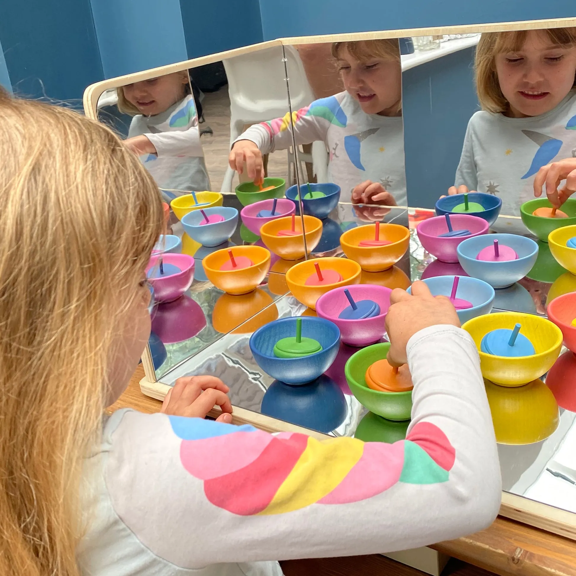 Educators Resource TickiT Wooden Exploratory Mirror - Interactive Discovery Panels* Preschool Education Toys & Activities