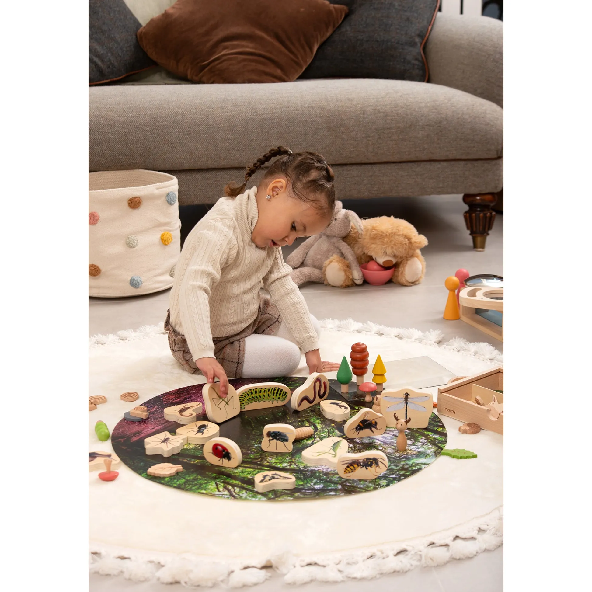 Educators Resource TickiT Wooden Minibeast Blocks – 15 Piece Learning Set* Preschool Building Sets & Blocks|Preschool Education Toys & Activities