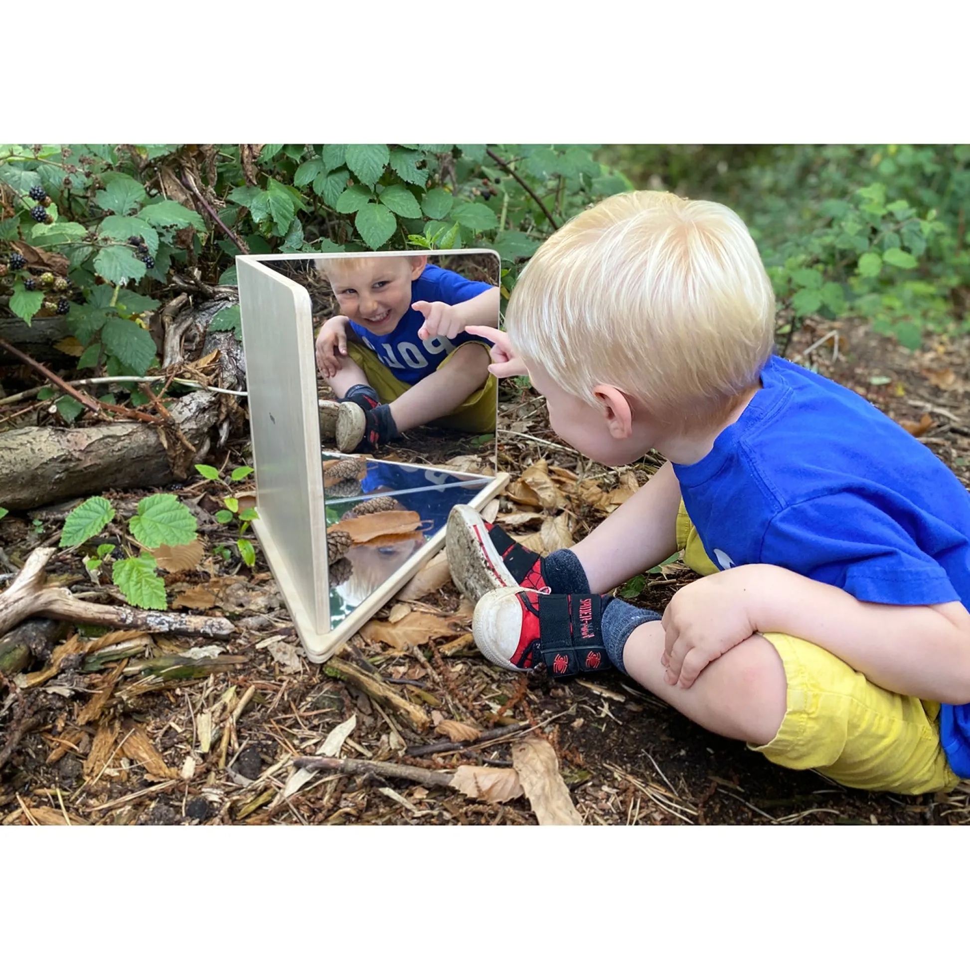 Educators Resource TickiT Wooden 4-Way Mirror - Sensory Reflection Play* Preschool Education Toys & Activities