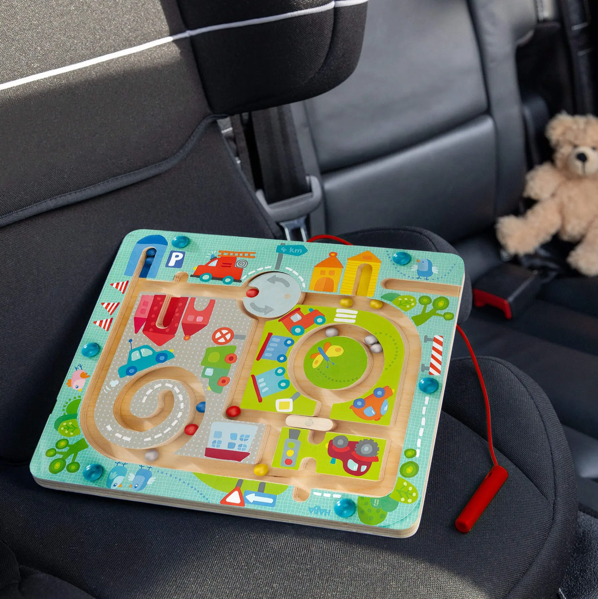 HABA USA Town Maze Magnetic Puzzle Game - Montessori-Inspired Educational Toy* Puzzles|Preschool Education Toys & Activities