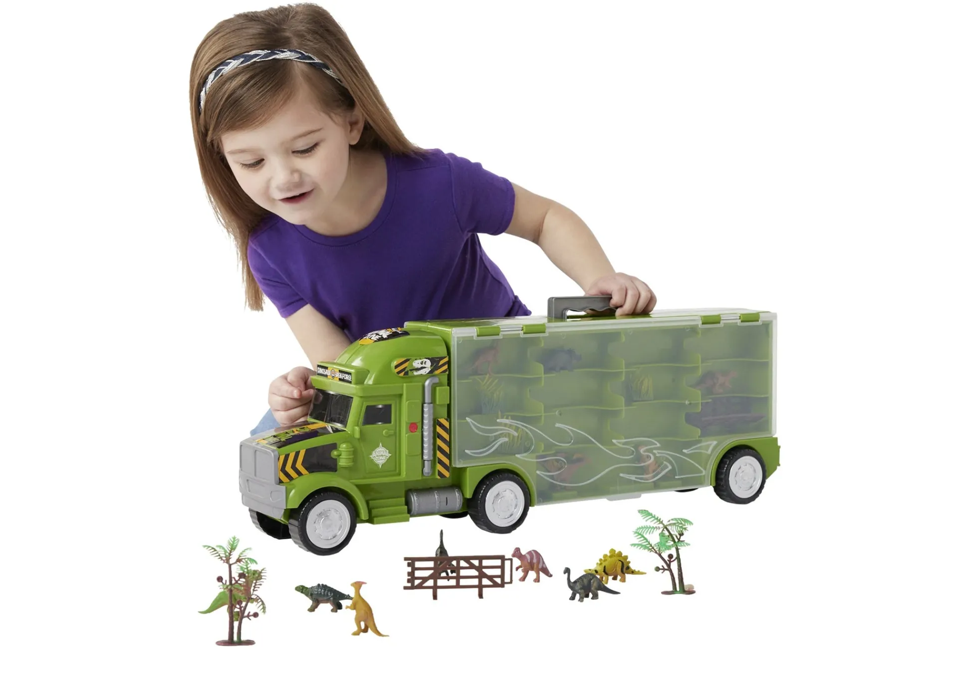 Macy's - Supplier Toys R Us Animal Zone Dino Transport Truck Playset - Green* Animal Zone|Playsets & Vehicles