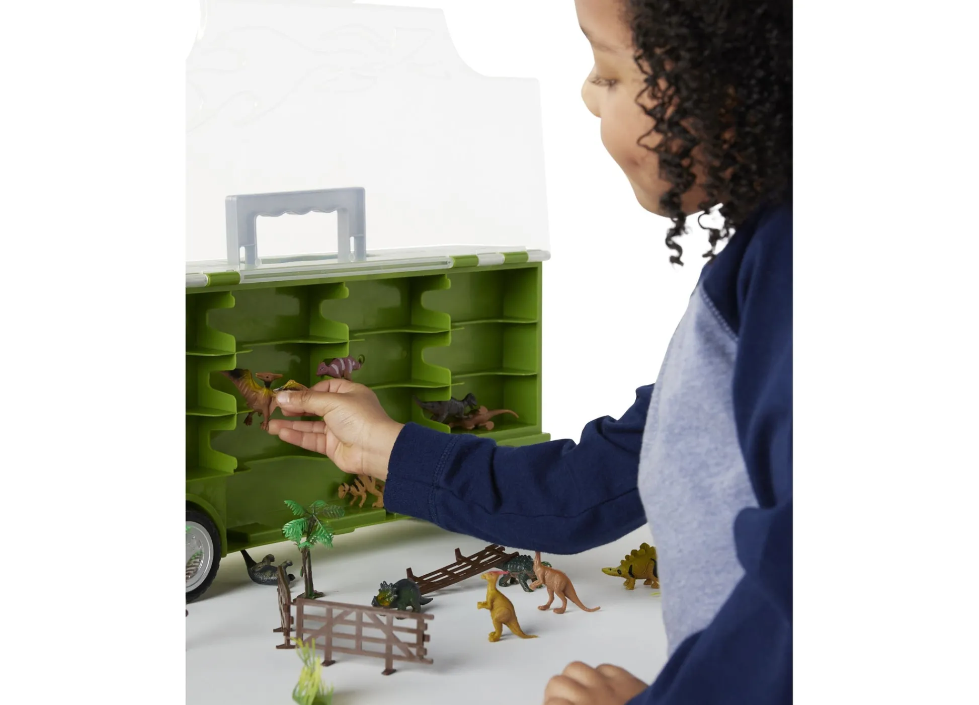 Macy's - Supplier Toys R Us Animal Zone Dino Transport Truck Playset - Green* Animal Zone|Playsets & Vehicles