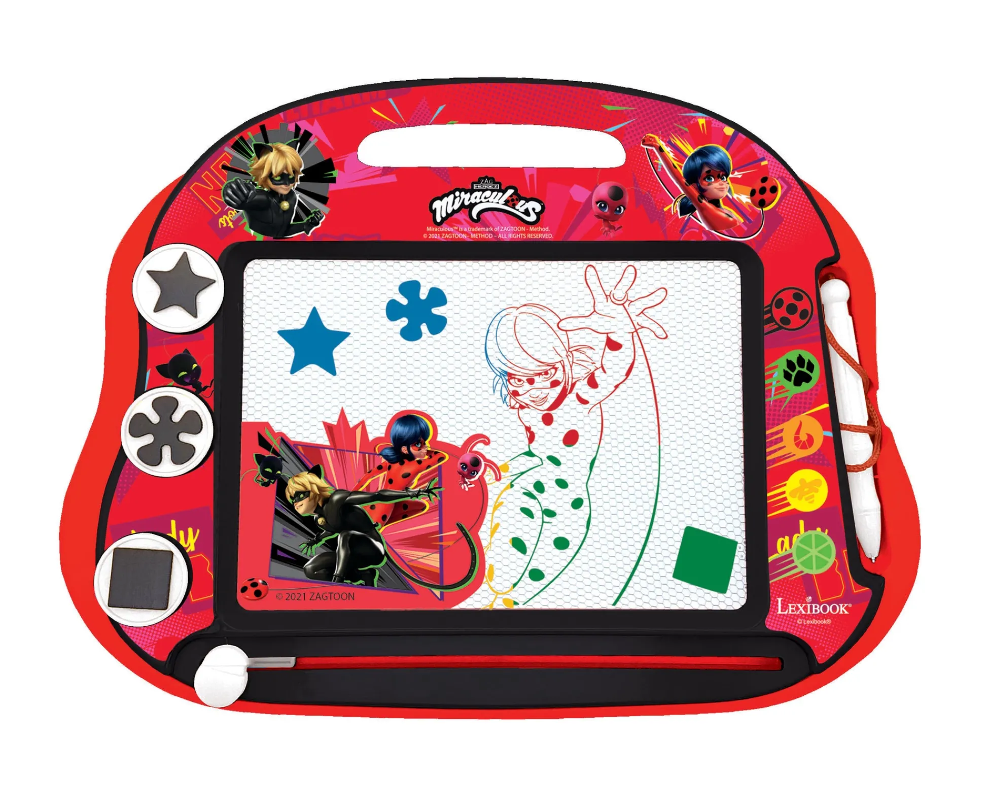 Lexibook Toys'R'Us Miraculous Magnetic Multicolor Drawing Board - Creative Toy* Drawing, Color & Painting