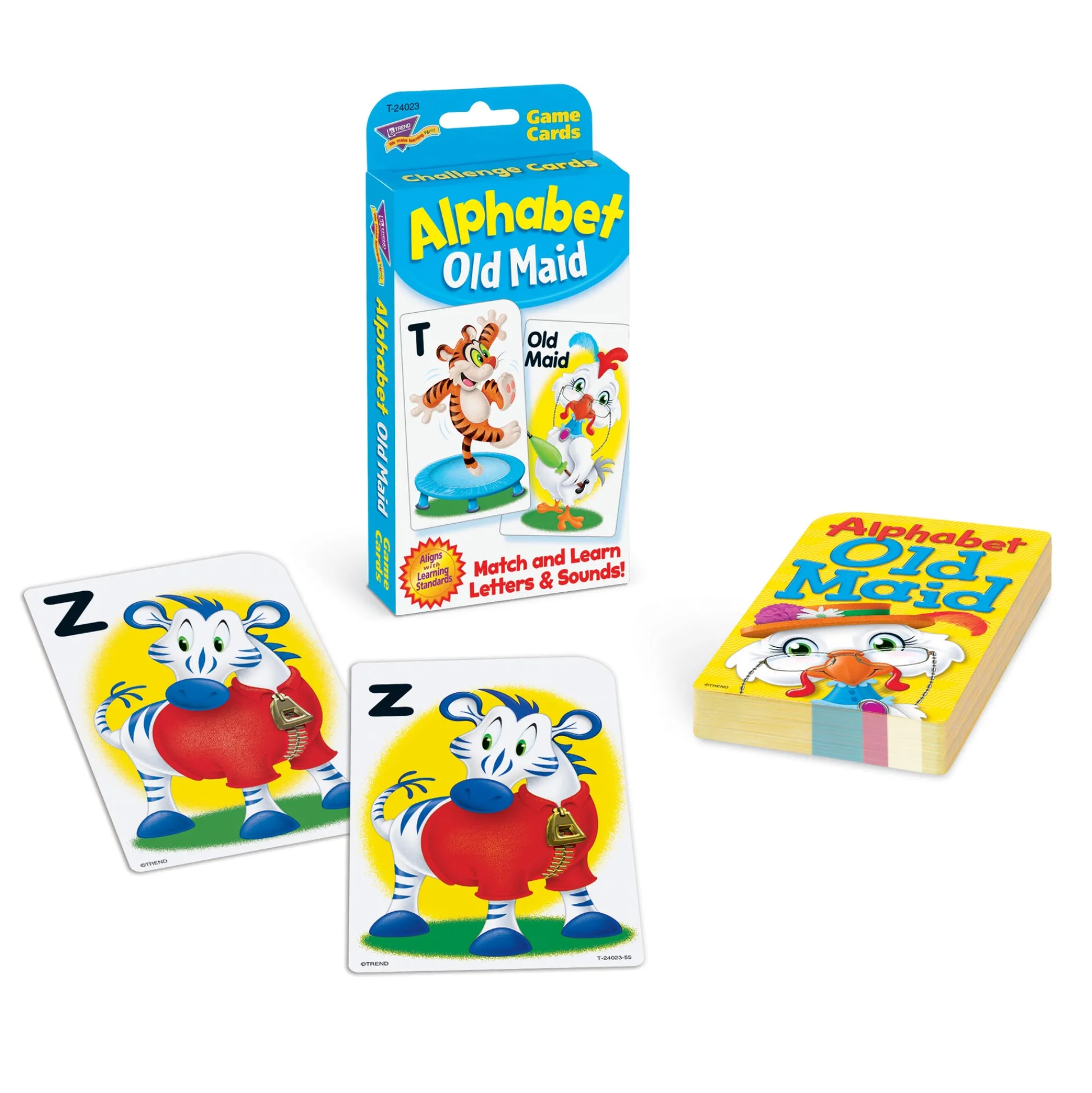 Educators Resource TREND Alphabet Old Maid Challenge Cards - Educational Letter Game - 6 Sets* Card Games|Social & Emotional Skills