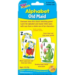 Educators Resource TREND Alphabet Old Maid Challenge Cards - Educational Letter Game - 6 Sets* Card Games|Social & Emotional Skills