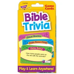 Educators Resource TREND Bible Trivia Challenge Cards, Ultimate Quiz Pack of 6* Card Games