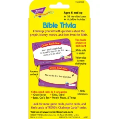 Educators Resource TREND Bible Trivia Challenge Cards, Ultimate Quiz Pack of 6* Card Games