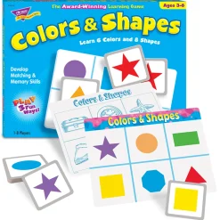 Educators Resource TREND Colors & Shapes Match Me Games - Educational Memory Board Game* Board Games|Role-Playing Games