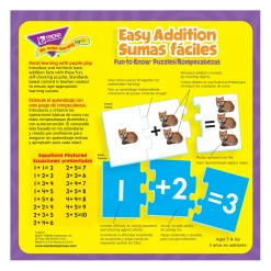 Educators Resource TREND Easy Addition Fun-to-Know Puzzles - Bilingual Learning Set - Pack of 2* Puzzles