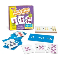 Educators Resource TREND Easy Addition Fun-to-Know Puzzles - Bilingual Learning Set - Pack of 2* Puzzles