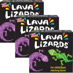 Educators Resource TREND Lava Lizards Three Corner Card Game, Trio Pack* Card Games|Social & Emotional Skills