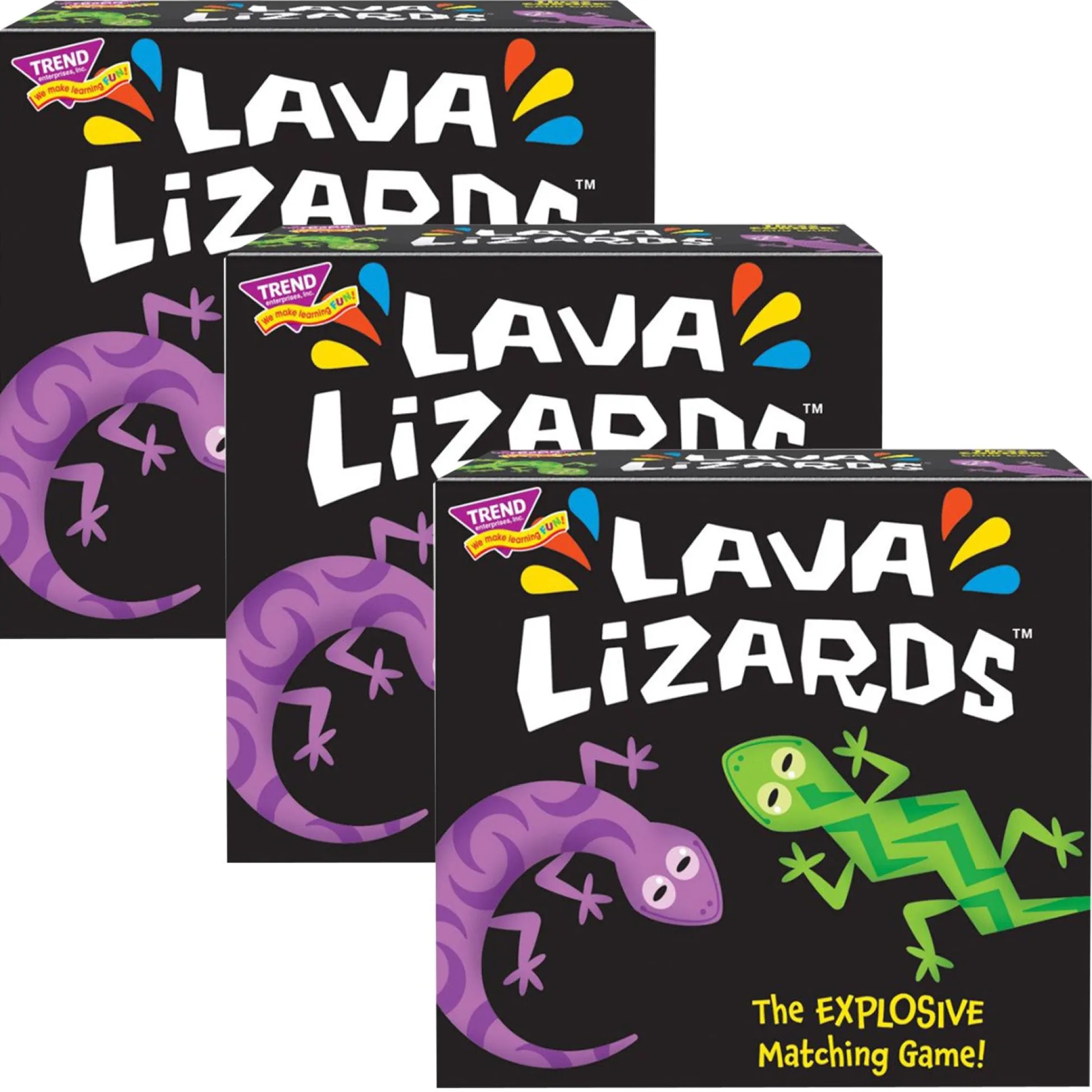 Educators Resource TREND Lava Lizards Three Corner Card Game, Trio Pack* Card Games|Social & Emotional Skills