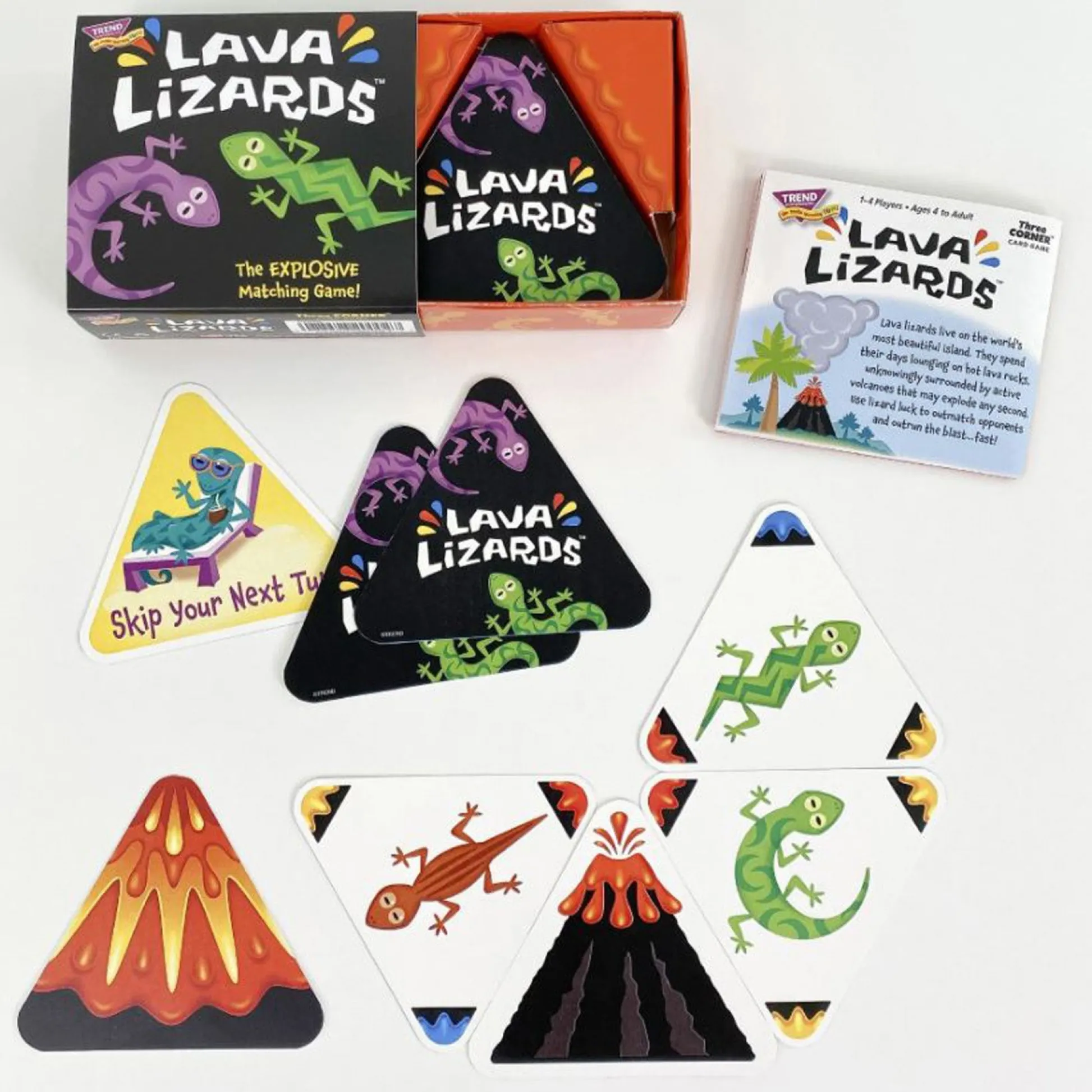 Educators Resource TREND Lava Lizards Three Corner Card Game, Trio Pack* Card Games|Social & Emotional Skills