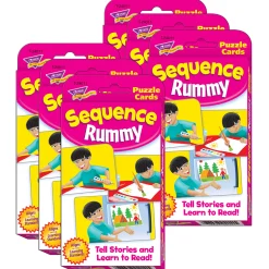 Educators Resource TREND Sequence Rummy Challenge Cards - Storytelling Mastery Set, 6 Packs* Card Games|Social & Emotional Skills