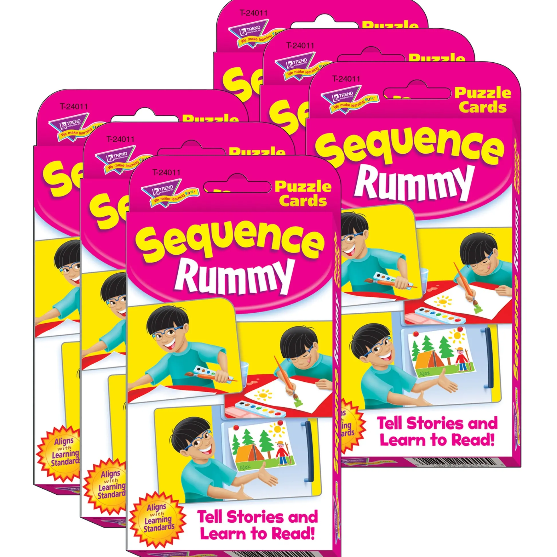 Educators Resource TREND Sequence Rummy Challenge Cards - Storytelling Mastery Set, 6 Packs* Card Games|Social & Emotional Skills