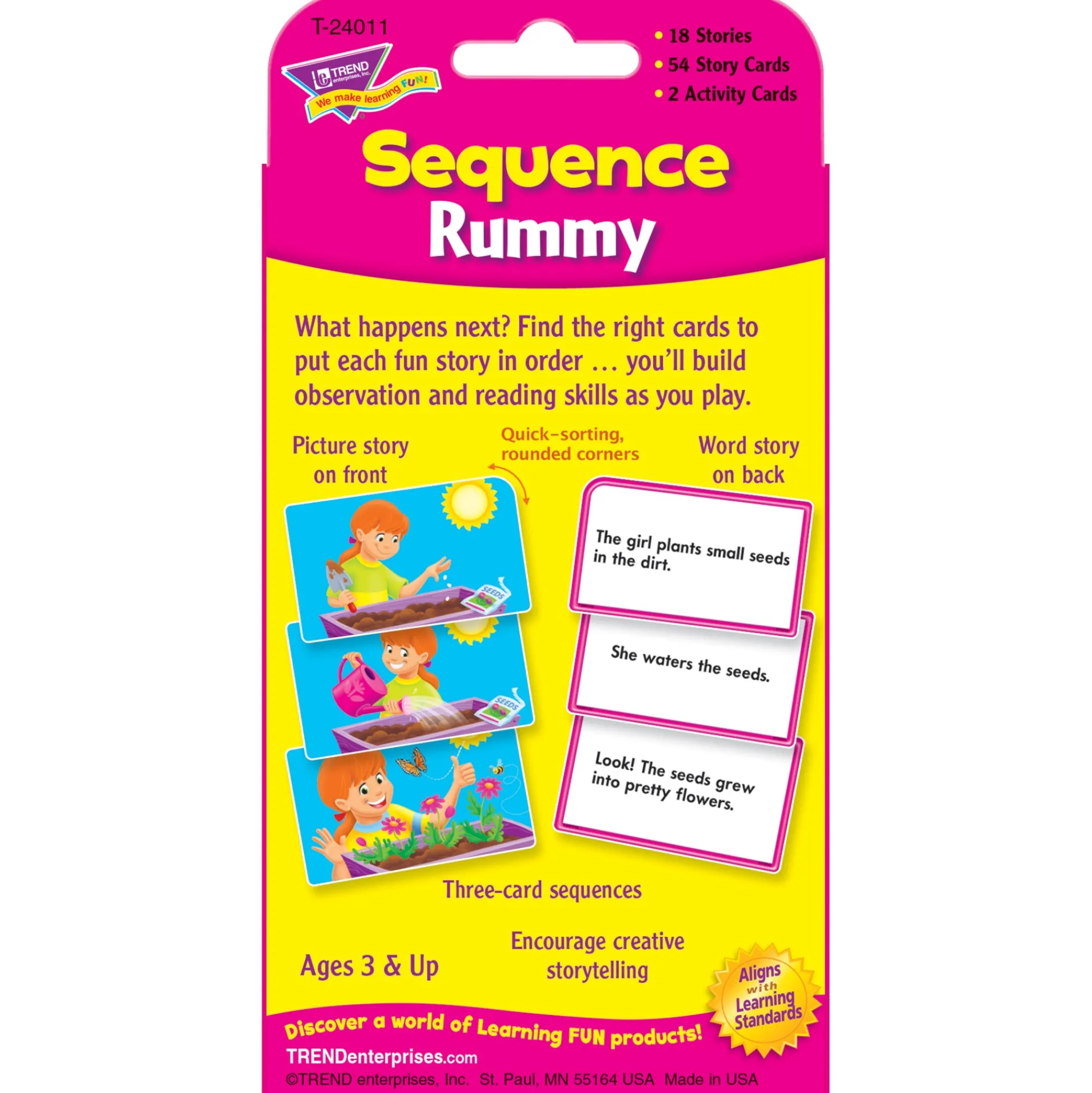 Educators Resource TREND Sequence Rummy Challenge Cards - Storytelling Mastery Set, 6 Packs* Card Games|Social & Emotional Skills