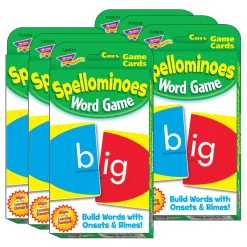 Educators Resource TREND Spellominoes Challenge Cards - Word Building Game - 6 Set Bundle* Card Games