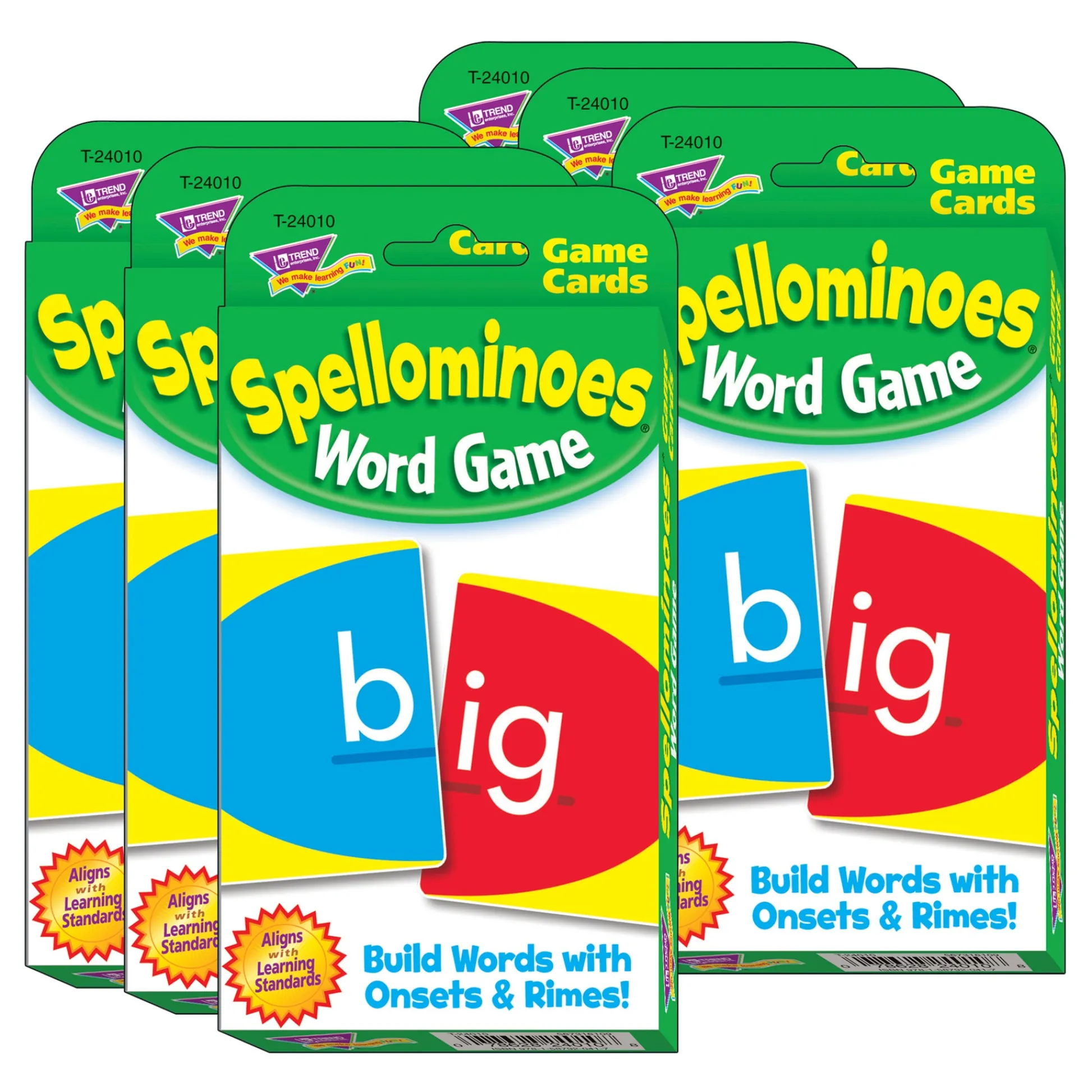 Educators Resource TREND Spellominoes Challenge Cards - Word Building Game - 6 Set Bundle* Card Games