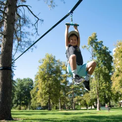 Flat River Group Treslines Roller Adventure Line 36 ft - Zipline with Grip Bar Handle* Activities & Games