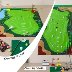Flat River Group Trimate Golf Game Chipping Mat and Accessories, Ultimate Practice Golf Travel Set* Toy Sports
