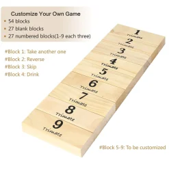 Flat River Group Trimate Tumbling Tower Large - Towering Pine Wood Game* Wood & Jumbo Blocks