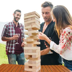 Flat River Group Trimate Tumbling Tower Large - Towering Pine Wood Game* Wood & Jumbo Blocks