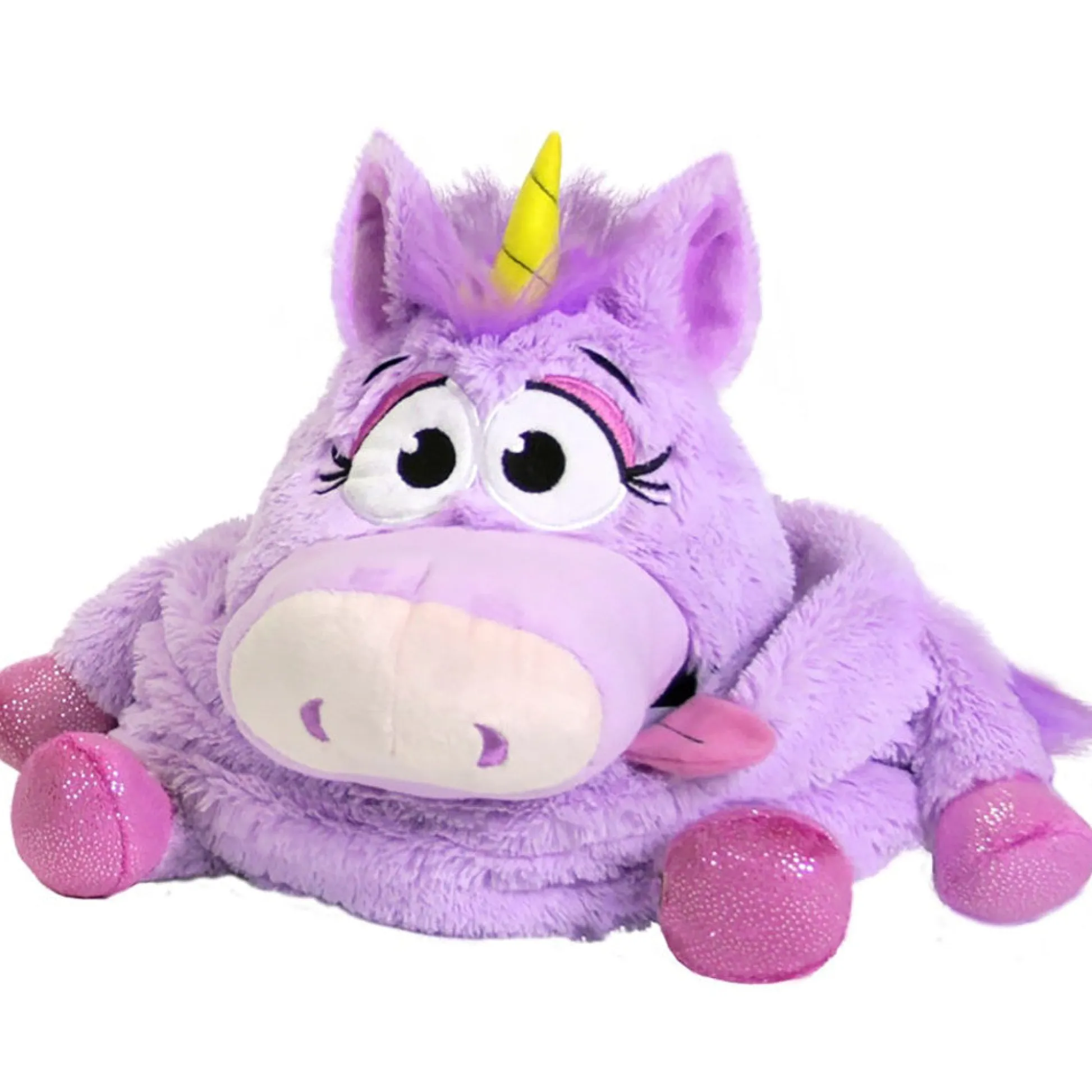 Flat River Group Tummy Stuffers Plush Unicorn - Purple Storage Companion* Stuffed Animals|Stuffed Animals & Plush Toys