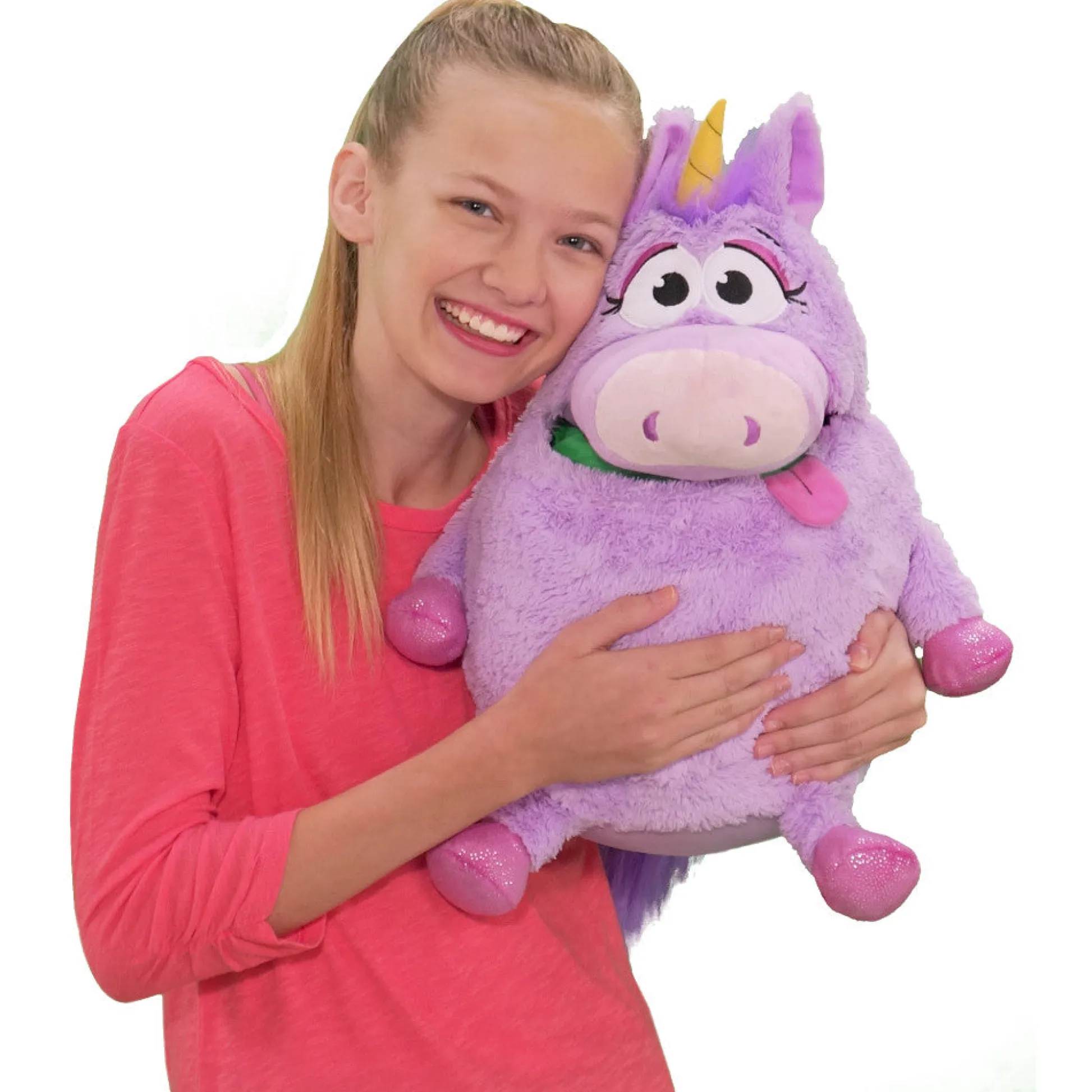 Flat River Group Tummy Stuffers Plush Unicorn - Purple Storage Companion* Stuffed Animals|Stuffed Animals & Plush Toys