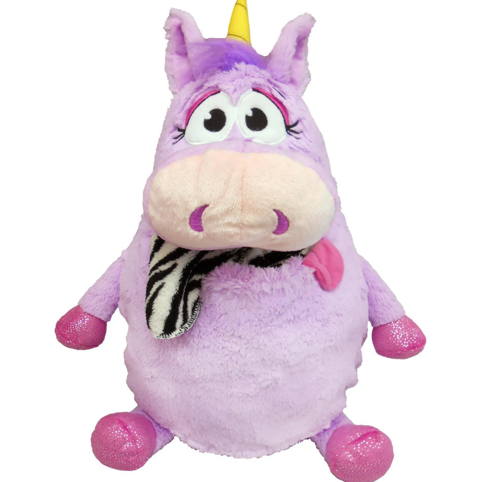 Flat River Group Tummy Stuffers Plush Unicorn - Purple Storage Companion* Stuffed Animals|Stuffed Animals & Plush Toys