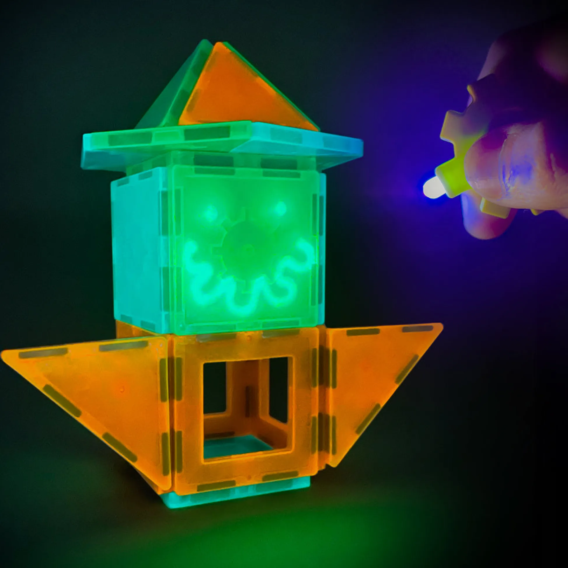 Tytan Toys Tytan Magnetic Tiles Glow In The Dark V2.0 Kit - 60pcs* Magnetic Tiles & Building Sets