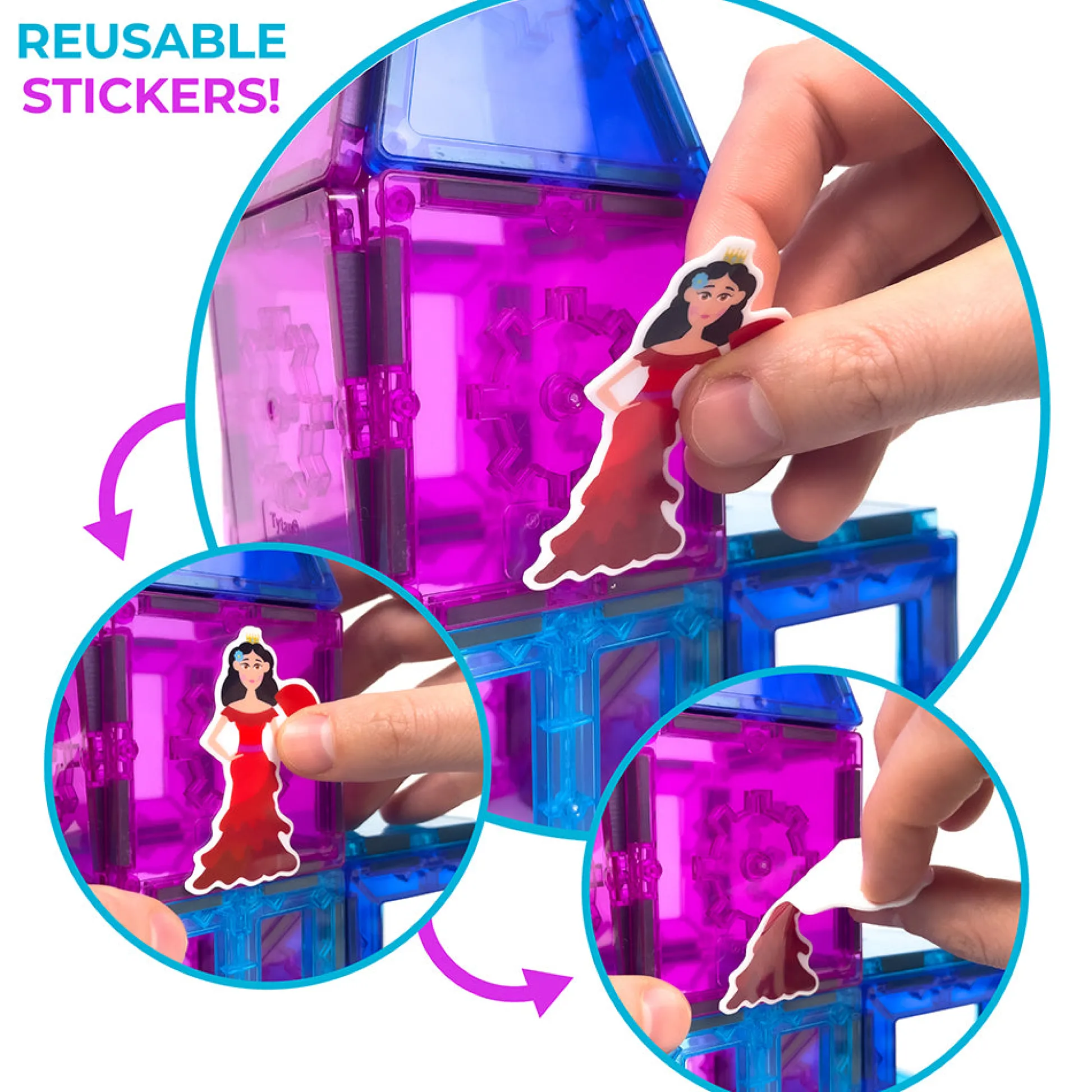 Tytan Toys Tytan Magnetic Tiles Pincess Kit - 60Pcs* Magnetic Tiles & Building Sets