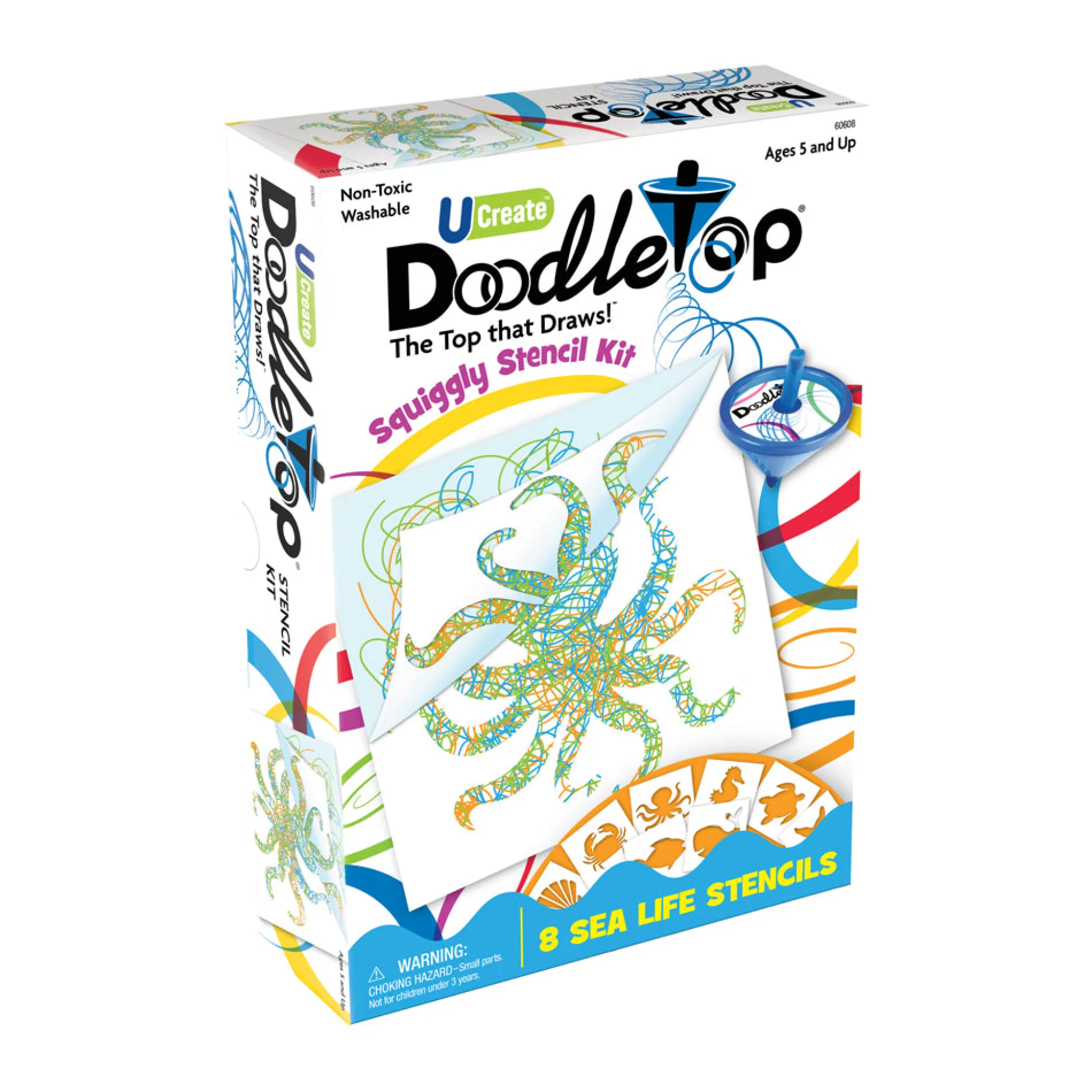 AreYouGame U-Create Doodletop Sea Life Themed Stencil Art Kit* Crafts & Activities