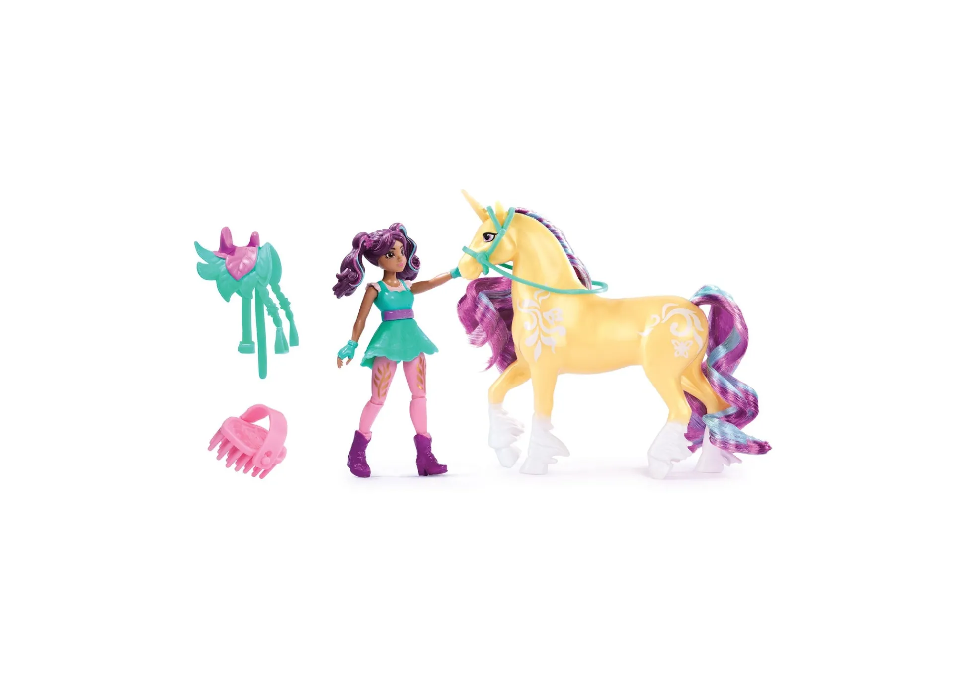Macy's - Supplier Unicorn Academy Ava & Leaf Set with Riding Accessories* Stuffed Animals & Plush Toys
