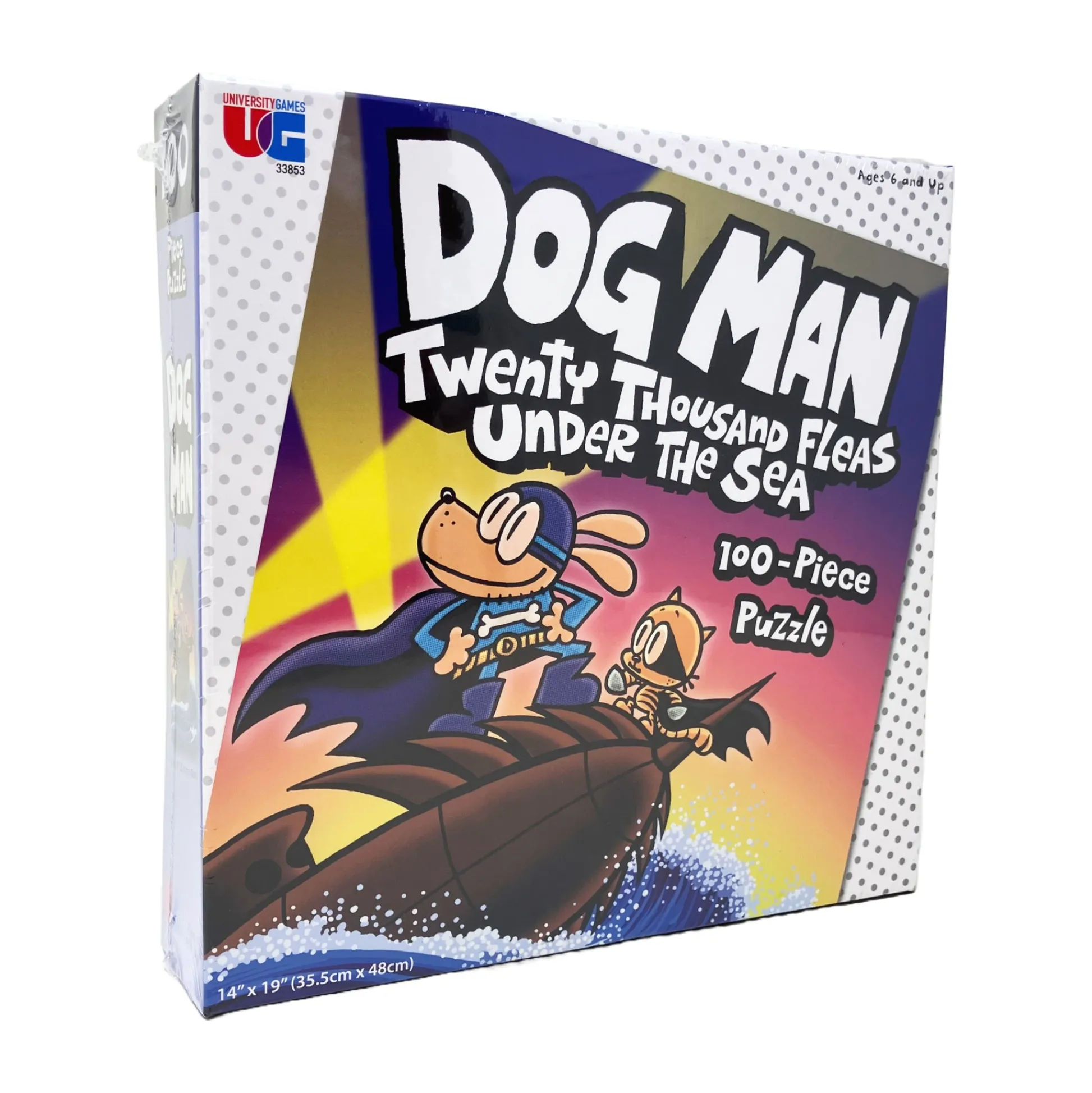 AreYouGame University Games Dog Man - Twenty Thousand Fleas Under the Sea Puzzle - 100 pc* Puzzles
