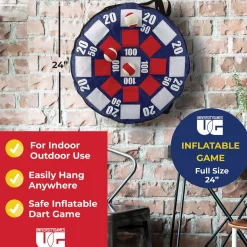 Educators Resource University Games Inflatable Target Toss Game with Self-Stick Balls* Activities & Games