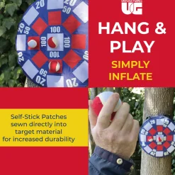 Educators Resource University Games Inflatable Target Toss Game with Self-Stick Balls* Activities & Games