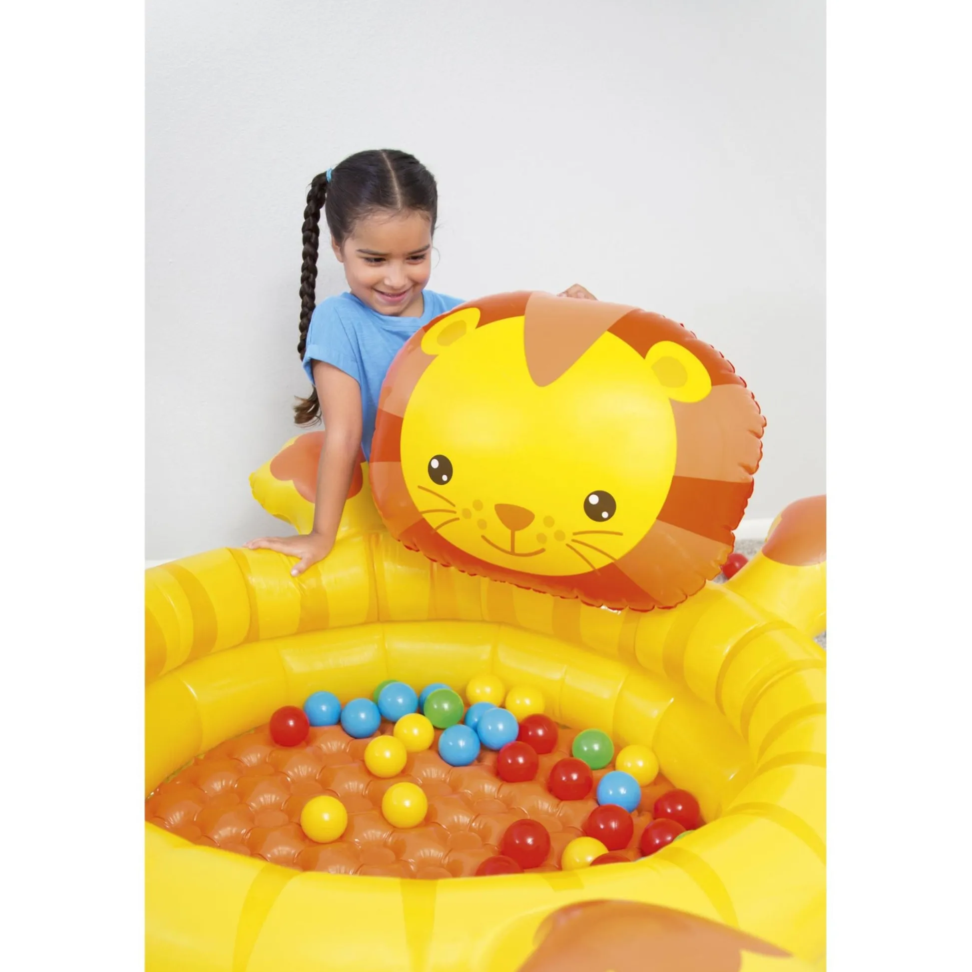 Flat River Group Up, In & Over Lion-Themed Inflatable Ball Pit, 44x39x24 Inches* Social & Emotional Skills