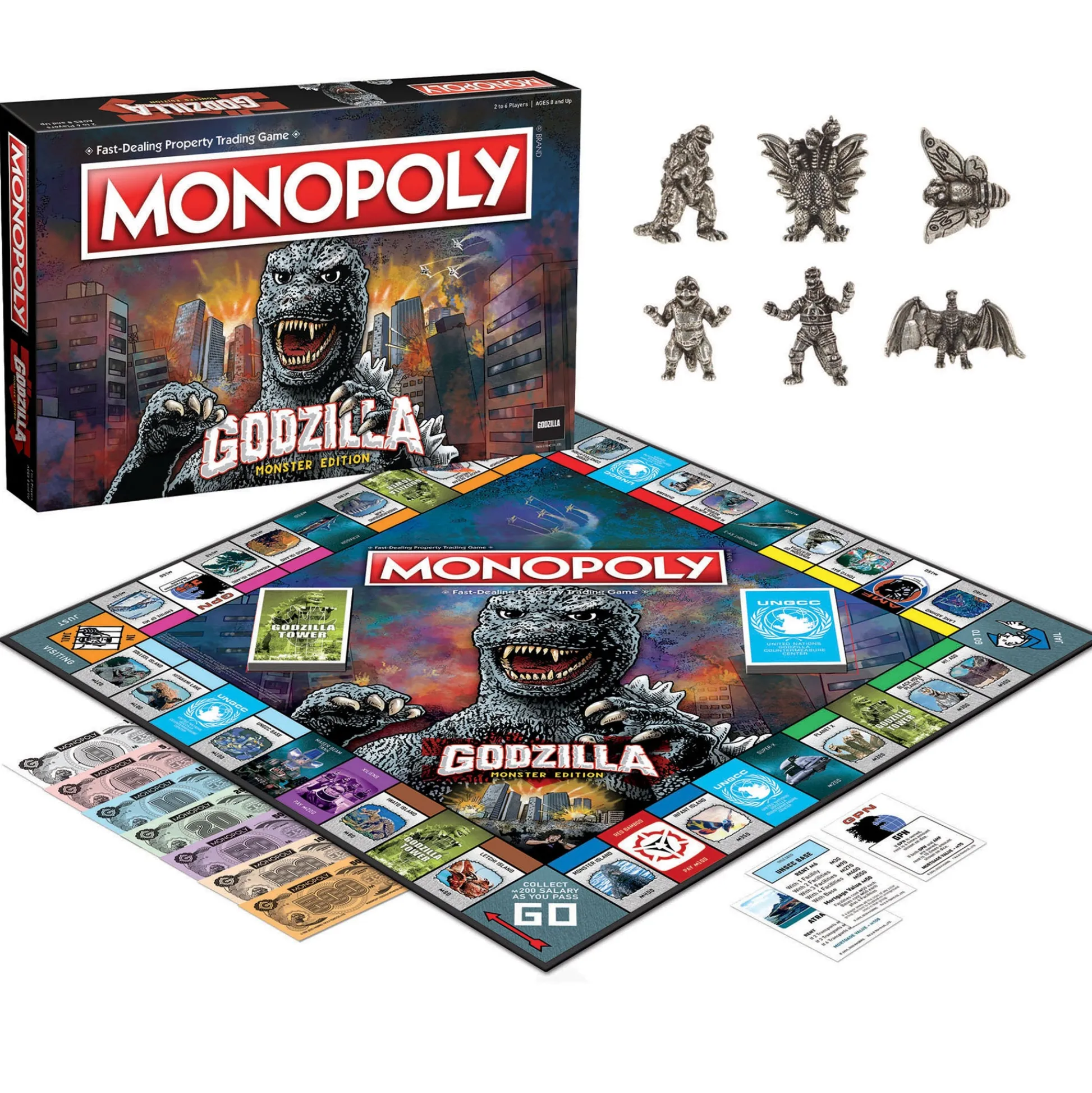 Educators Resource USAopoly MONOPOLY: Godzilla - Collector's Edition Board Game* Role-Playing Games|Board Games