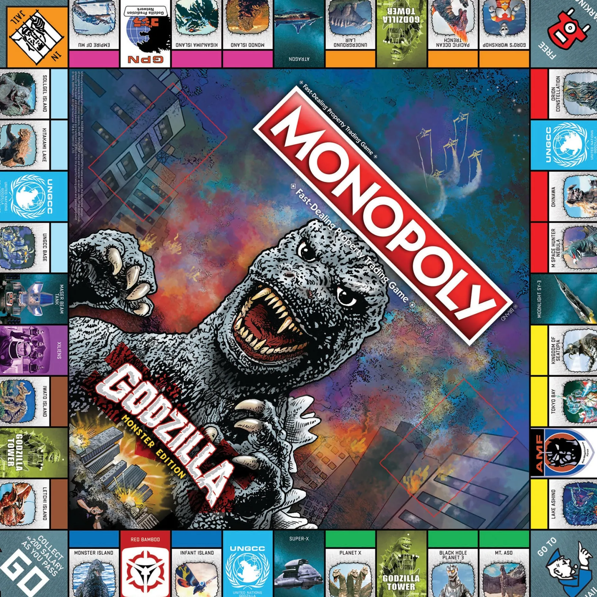 Educators Resource USAopoly MONOPOLY: Godzilla - Collector's Edition Board Game* Role-Playing Games|Board Games
