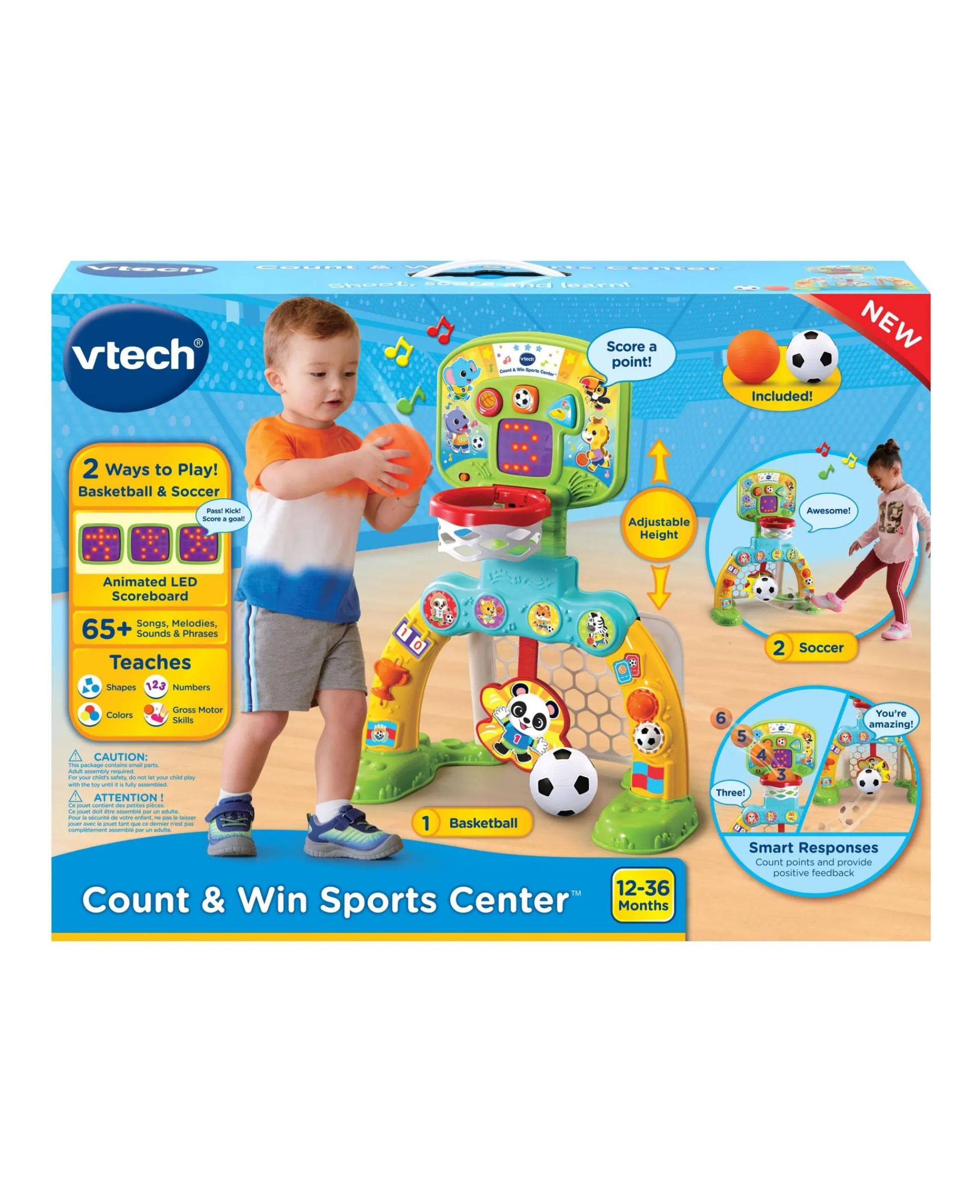 Macy's - Supplier VTech Count & Win Sports Center with Interactive Basketball and Soccer Ball* Preschool Education Toys & Activities