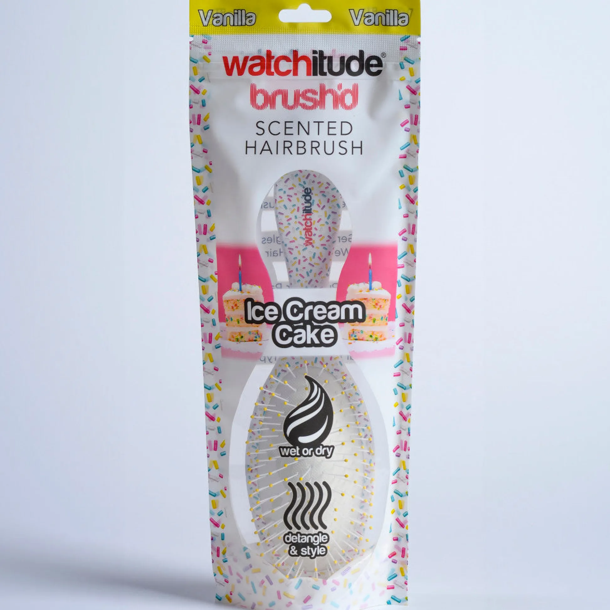 Flat River Group Watchitude Ice Cream Cake Scented Hair Brush for Kids - Vanilla Aroma* Dress Up & Accessories|Dress Up