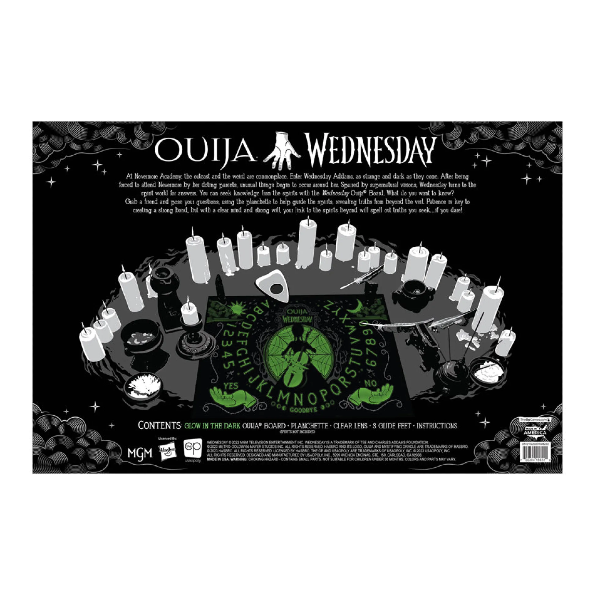 AreYouGame Wednesday Edition Ouija Board Game by USAopoly* Board Games|Role-Playing Games