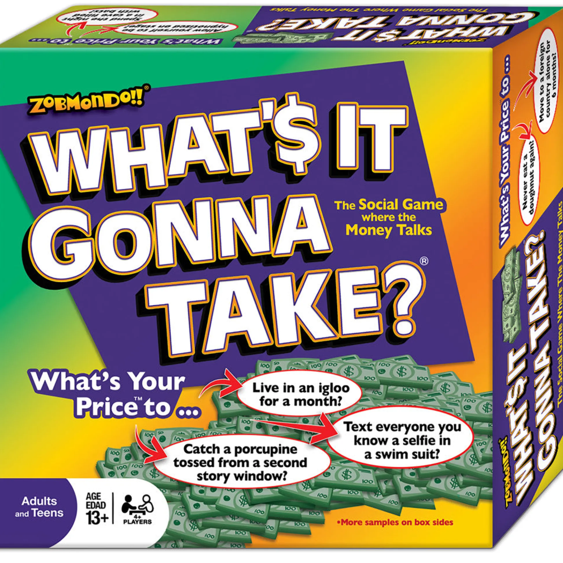 Flat River Group What's It Gonna Take Party Board Game by Zobmondo!! - Social Question Game for Teens and Adults* Board Games|Role-Playing Games