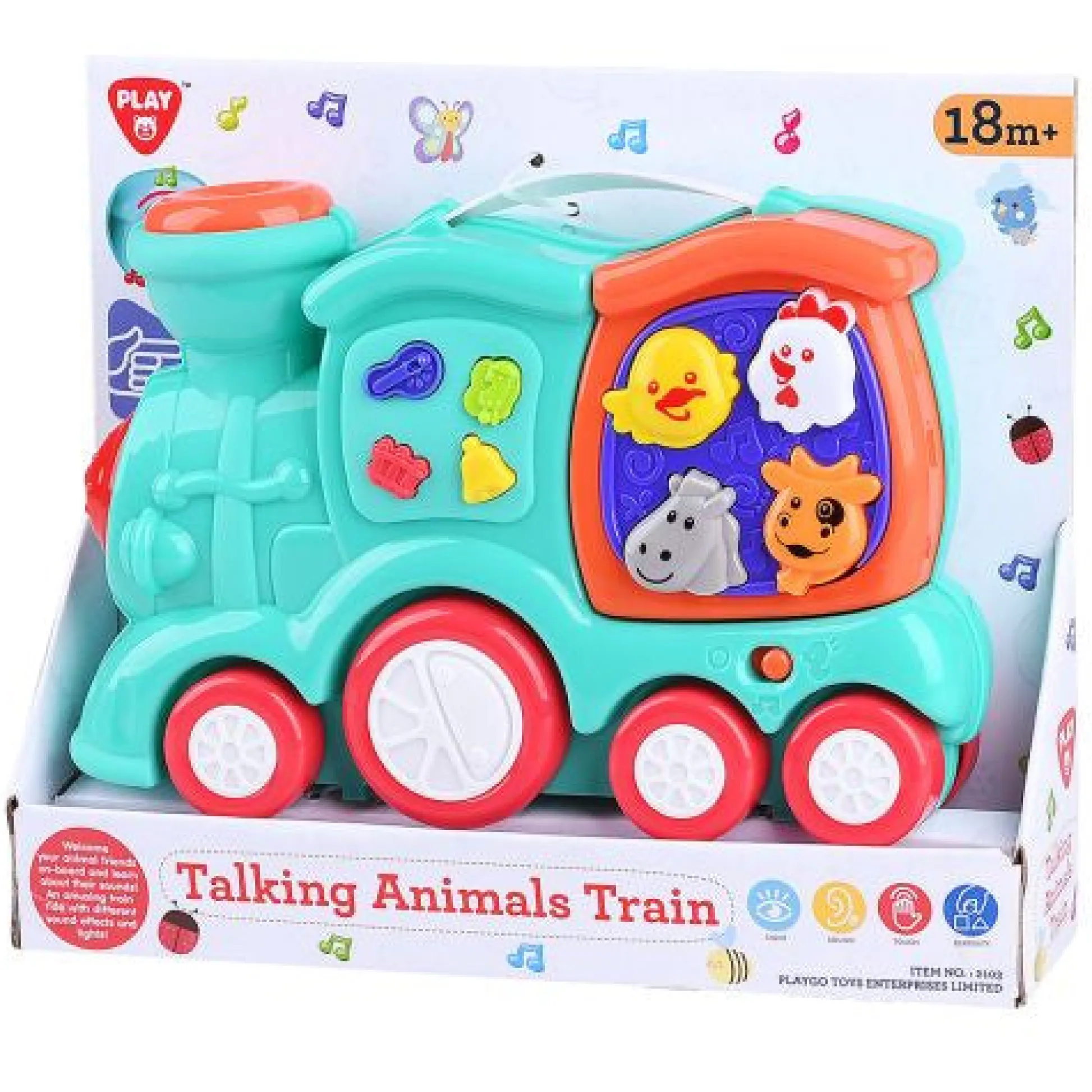 Calendar Holdings, LLC Whimsy Wheels B/O Talking Animal Train with Lights & Sounds* Preschool Education Toys & Activities|Preschool Vehicles