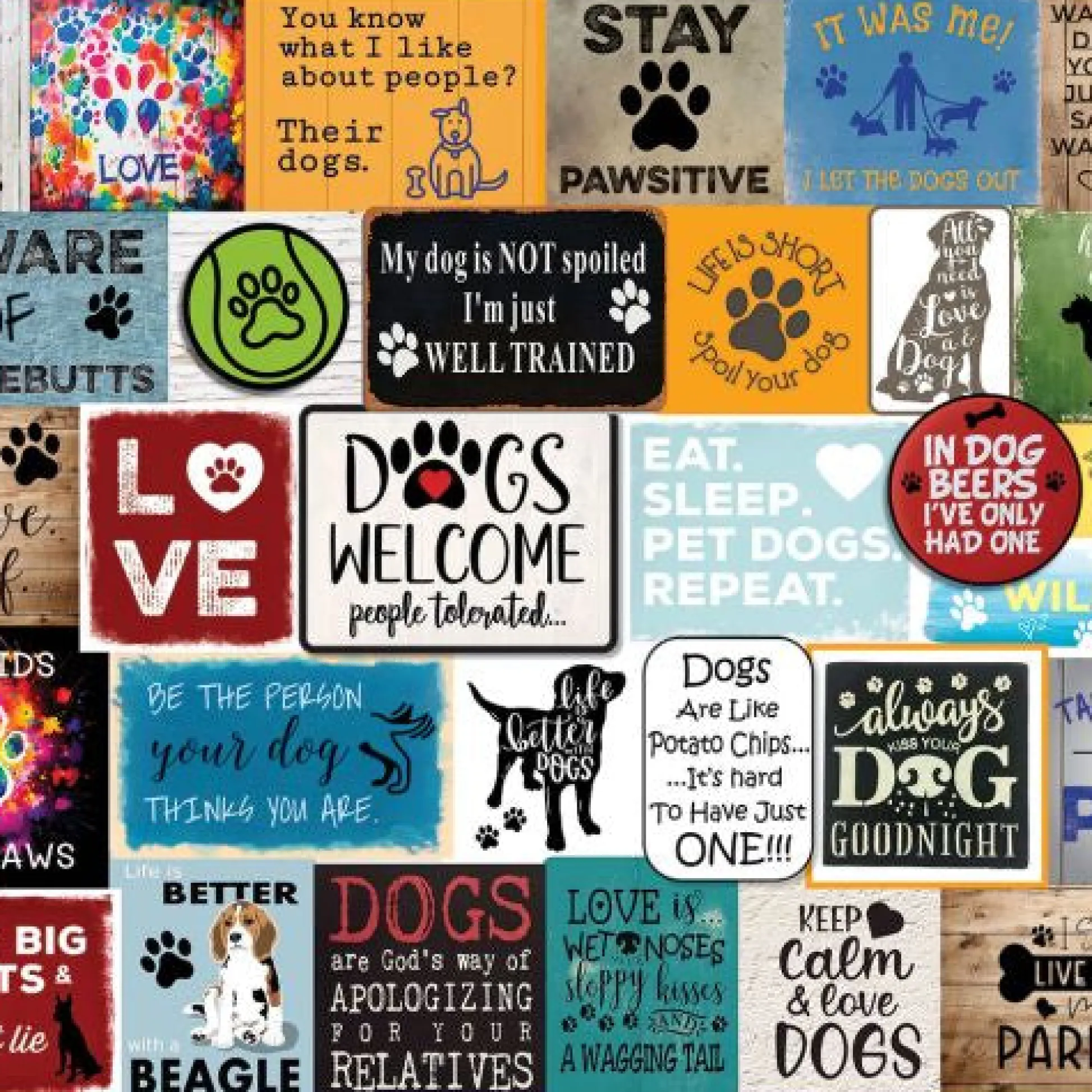Calendar Holdings, LLC White Mountain I Love Dogs Collage Jigsaw Puzzle - 1000 pc* Puzzles