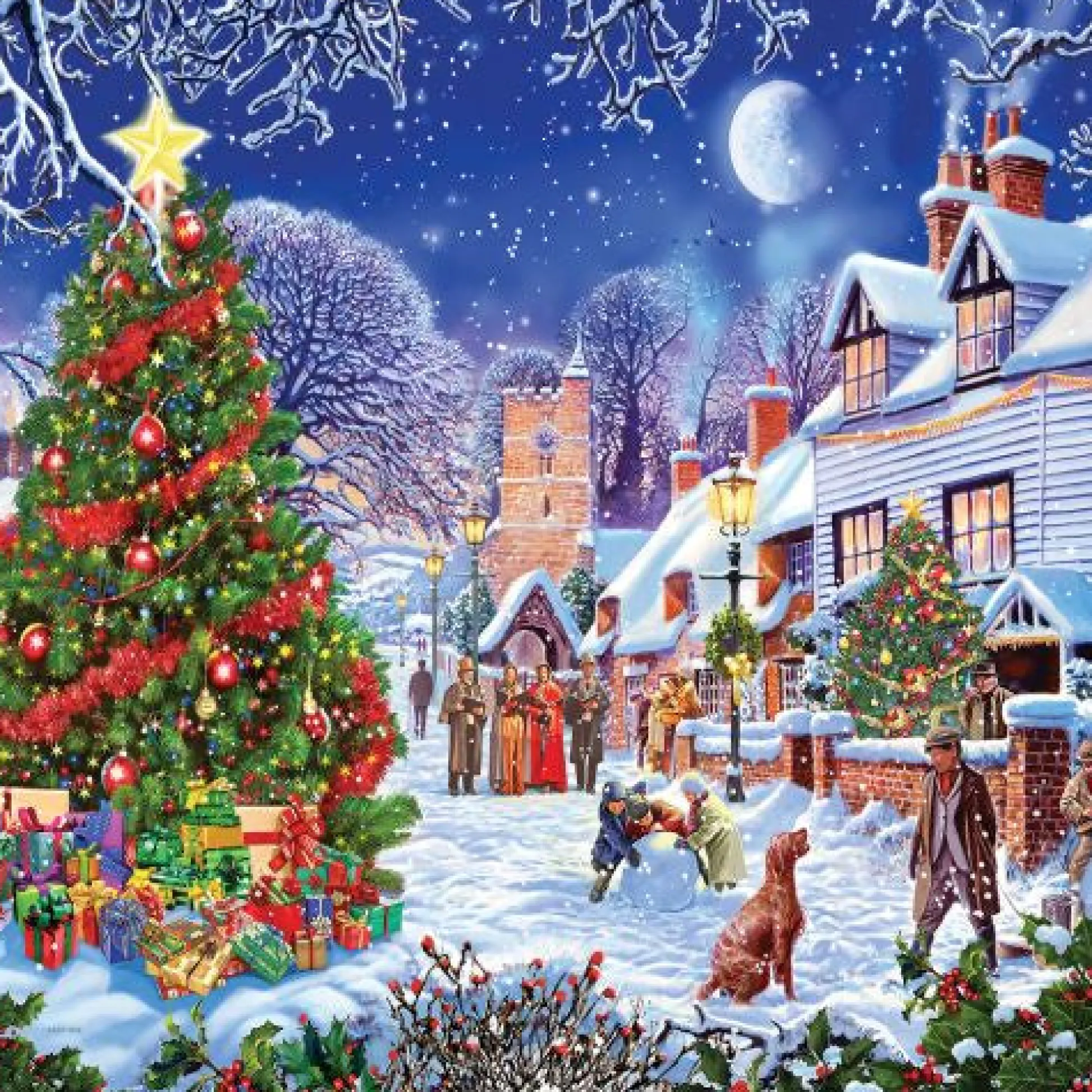 Calendar Holdings, LLC White Mountain Winter Village Christmas Tree Jigsaw Puzzle - 1000 pc* Puzzles