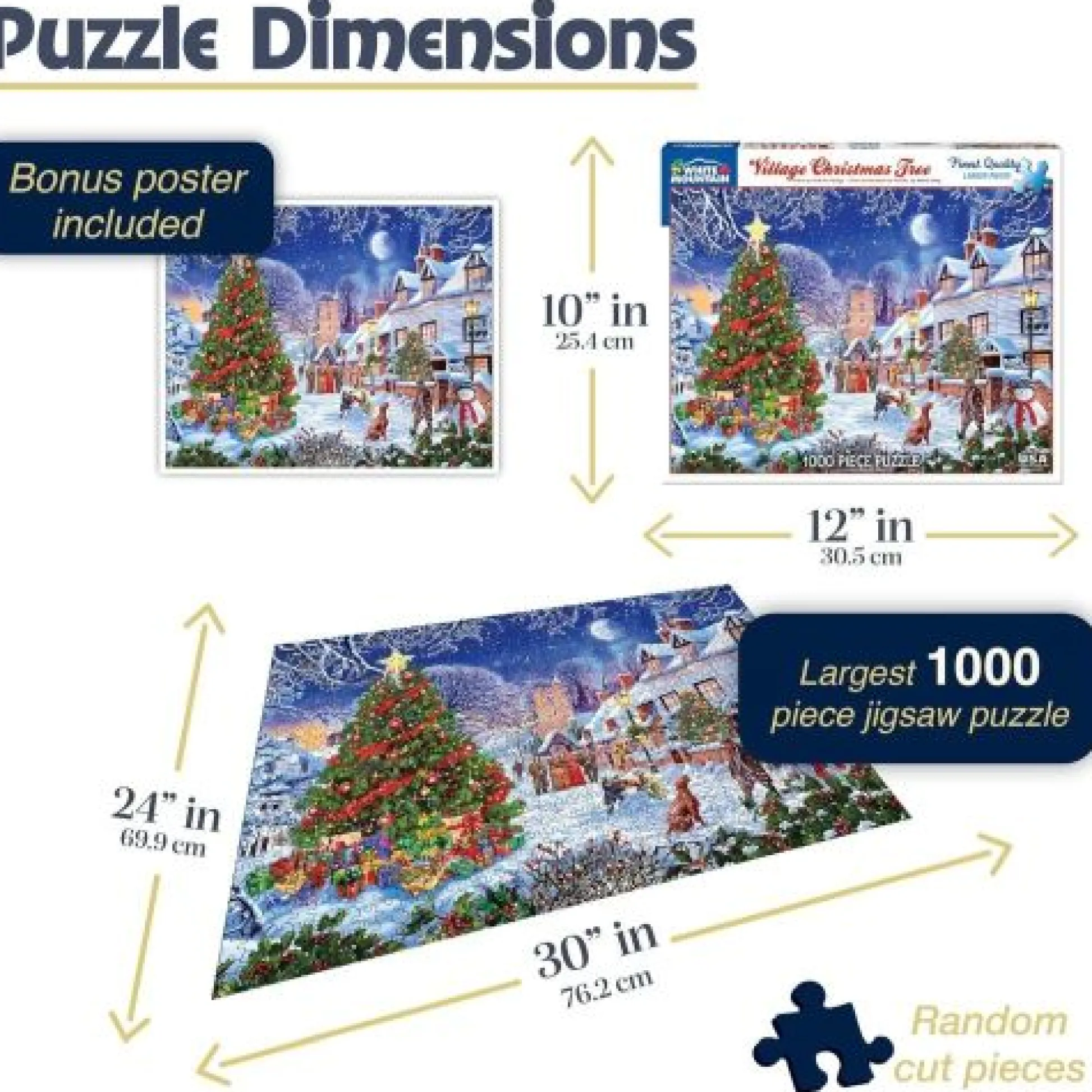 Calendar Holdings, LLC White Mountain Winter Village Christmas Tree Jigsaw Puzzle - 1000 pc* Puzzles