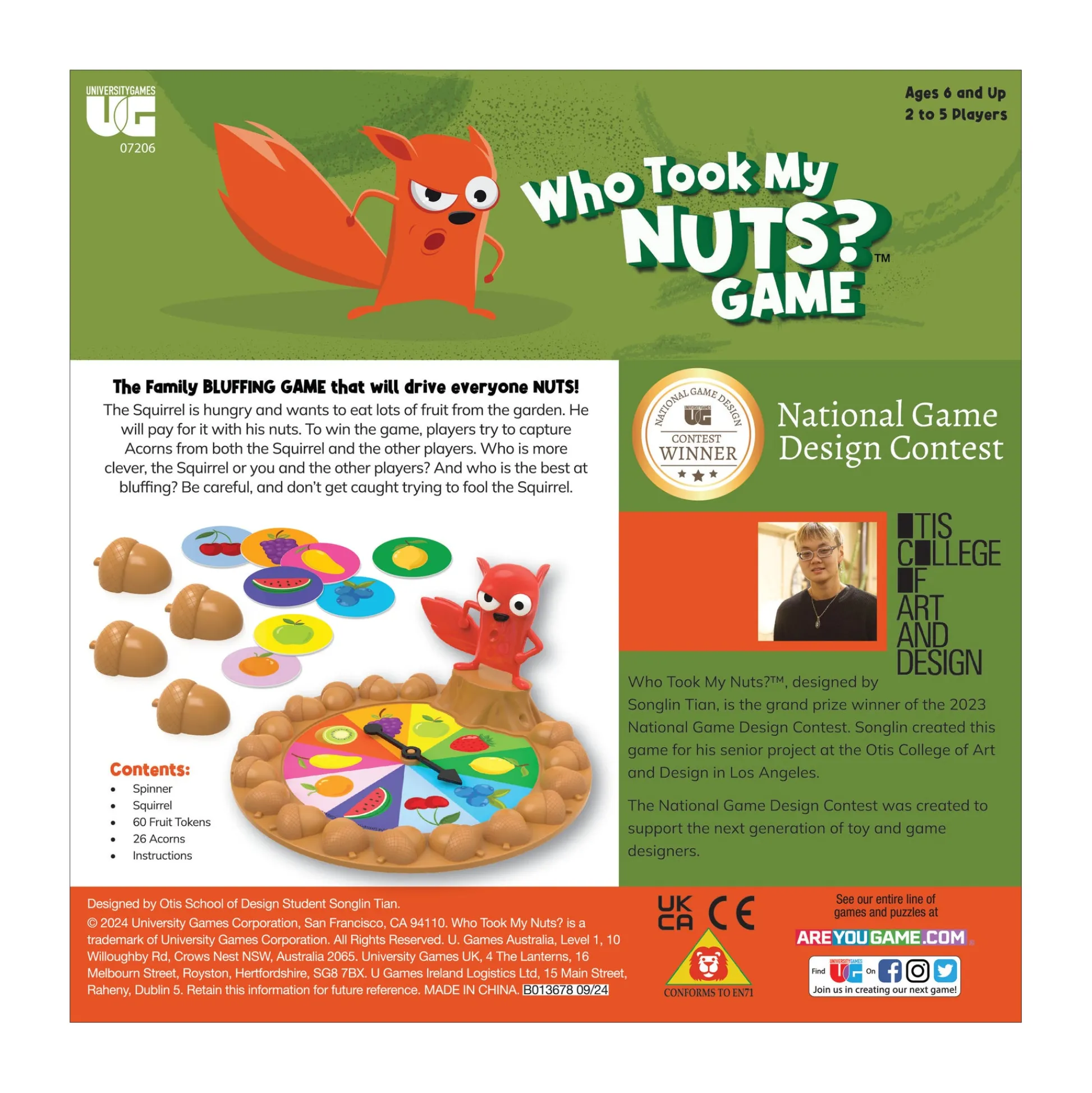 AreYouGame Who Took My NUTS? Squirrel Bluffing Board Game* Role-Playing Games|Board Games