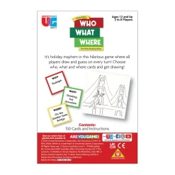 AreYouGame Who What Where Holiday Edition Party Drawing Game* Family & Entertainments Games
