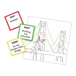 AreYouGame Who What Where Holiday Edition Party Drawing Game* Family & Entertainments Games
